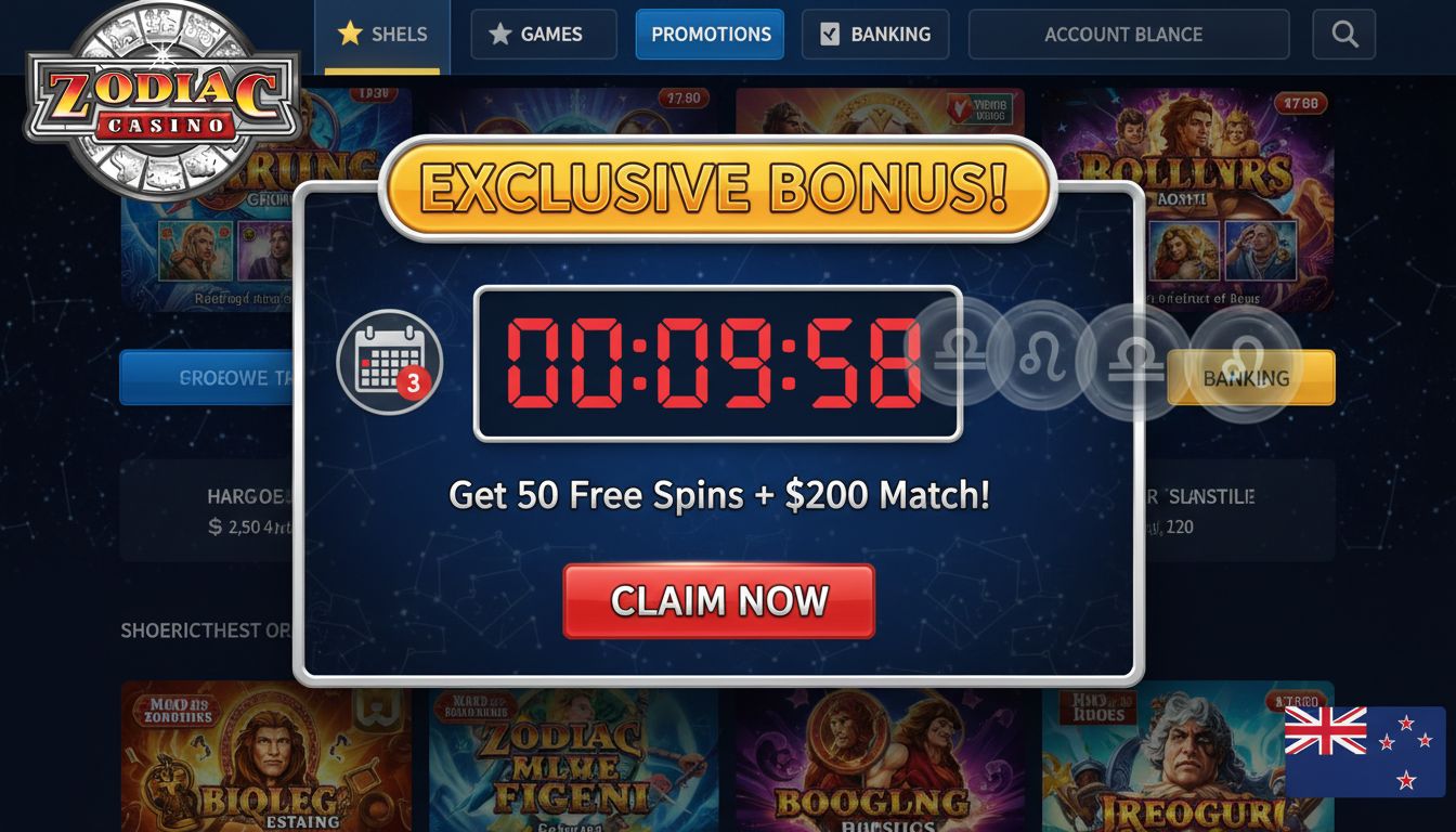 A bonus pop-up with expiry timer, calendar, and free spins icons
